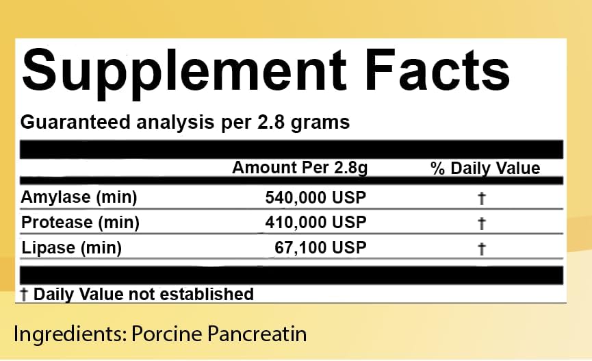 | Pancretase Digestive Enzymes | 10x Pancreatin | Pancreatin for Dogs and Cats | Pancreatic Enzyme | Great for Pets with EPI