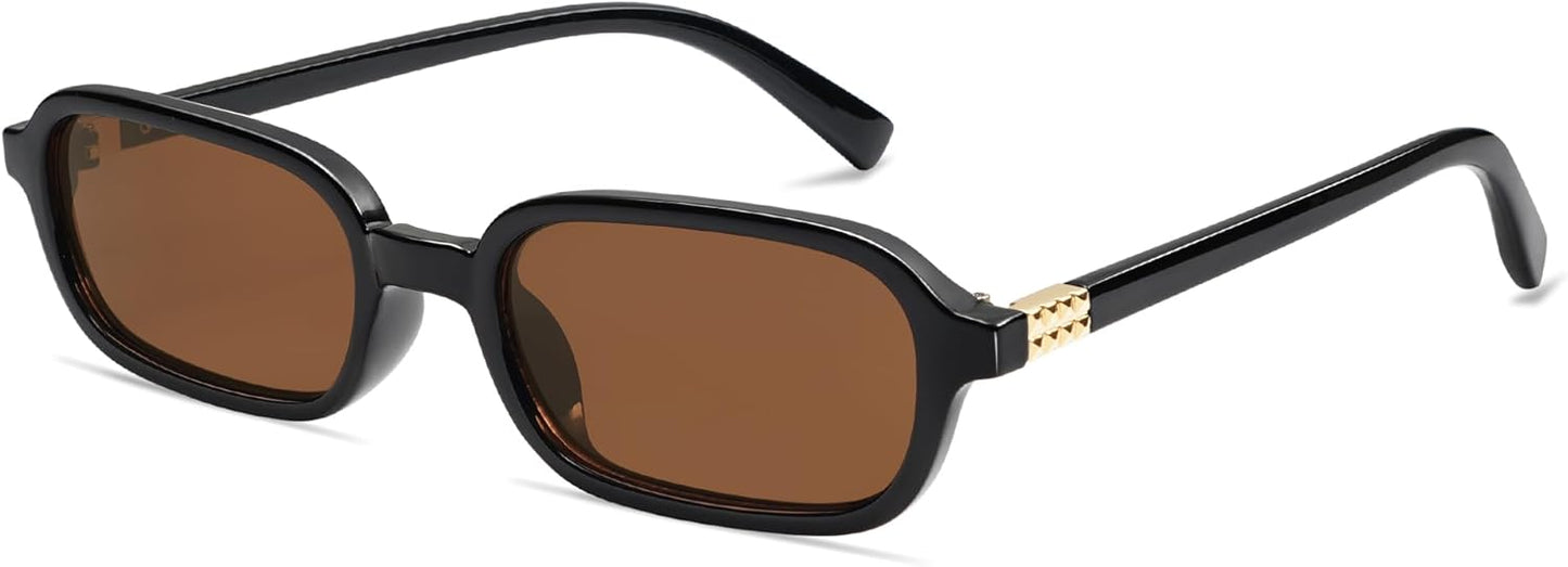 Retro Rectangular Sunglasses for Women Vintage 2026 Fashion Trendy Funny Small 90s Square Sunnies AP3698