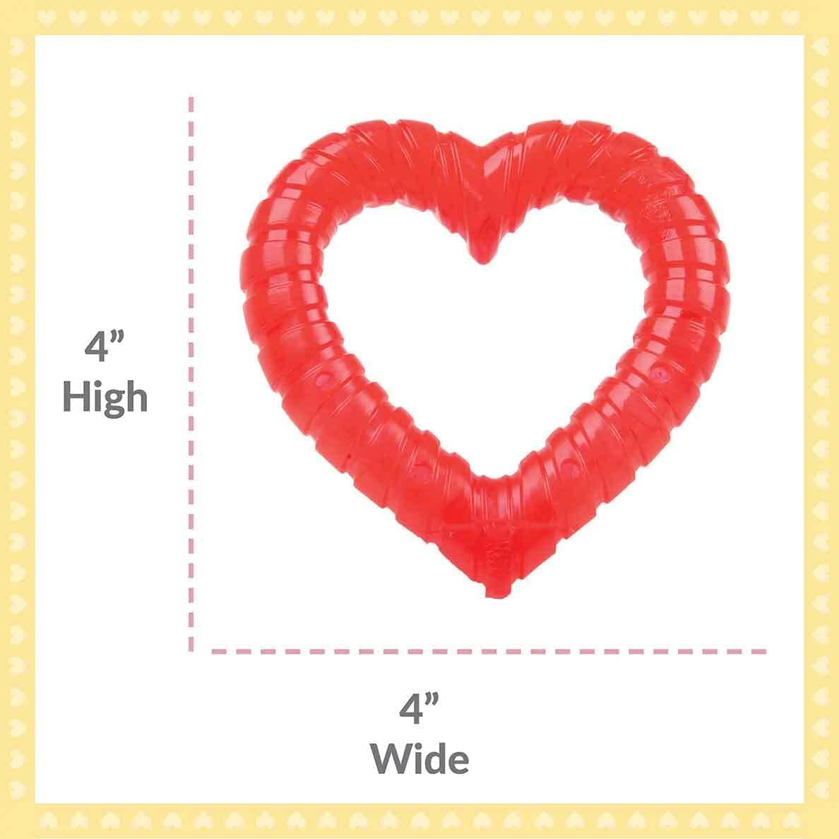 SmartPetLove Snuggle Puppy Teething Toys - Naturally Soothe and Provide Relief with Ice (Heart Shaped)