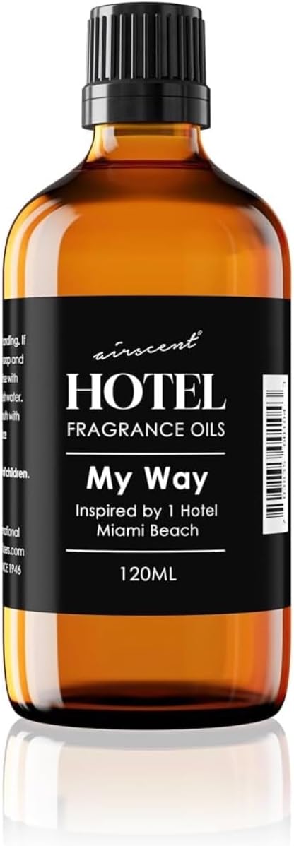 AirScent My Way Diffuser Oil No. 1111 Inspired by the 1 Hotel Miami Scent - Premium My Way Fragrance Oil for Ultrasonic and Waterless Diffusers and Crafting - 120 mL, 4 fl oz Glass Dropper Bottle
