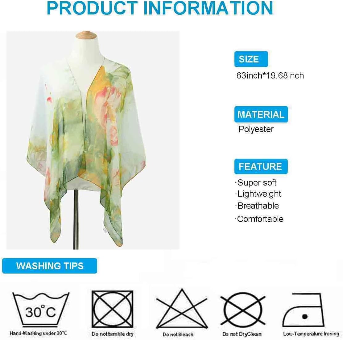 Xyueanlo Fashion Scarves for Women Lightweight Elegant Scarf Sunscreen Wraps Shawls