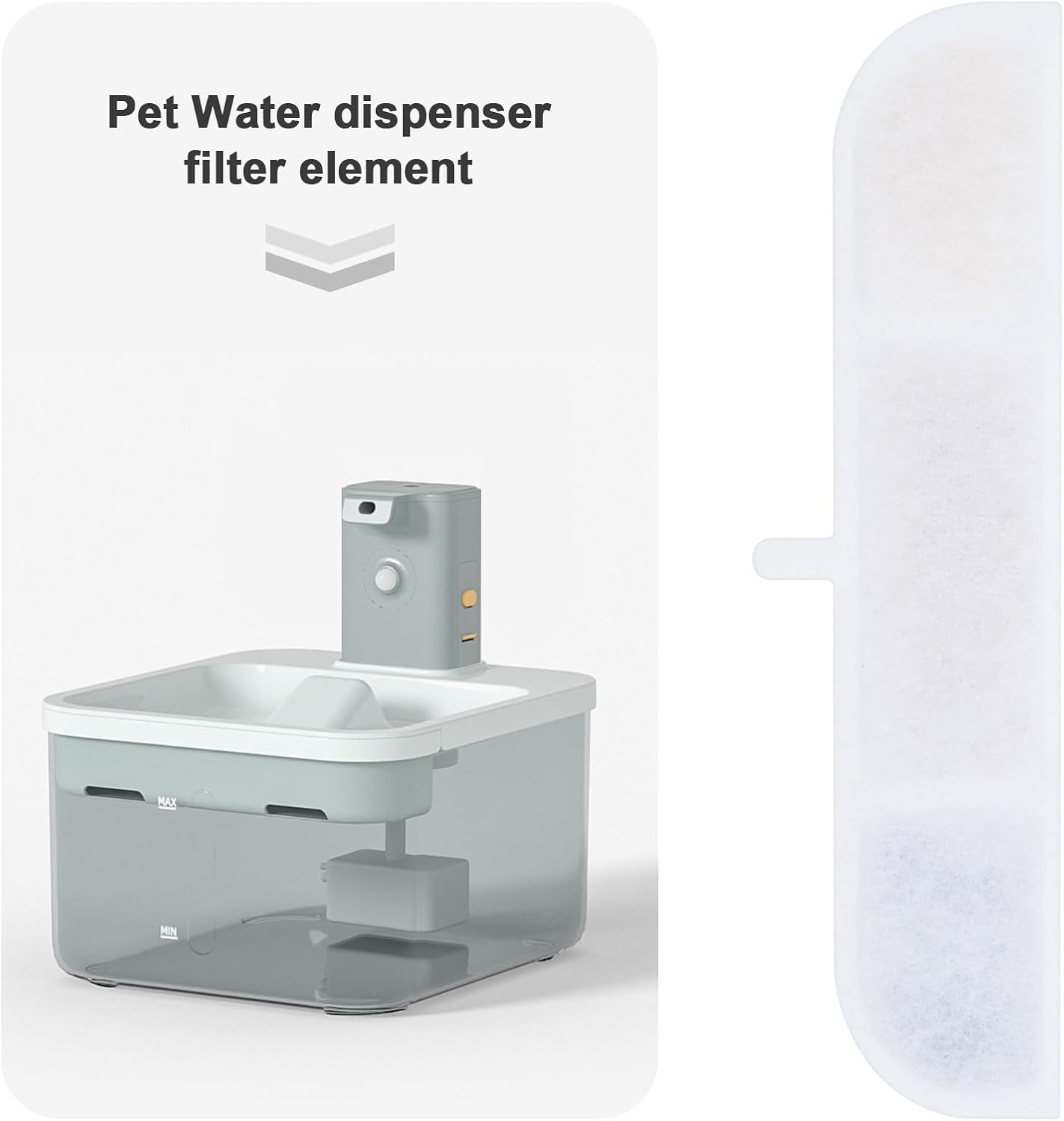 6PCS Pet Water Fountain Filters Compatible with DownyPaws DPWFP6 Pet Drinking Fountains Cat Water Dispenser Filters with Activated Carbon