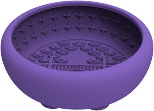 Slow Feeder Bowl - Silicone Non Slip Pet Dish, Strong Suction Cup Feeder, Sturdy Lightweight Easy Clean, Prevents Fast Eating and Spills, Premium Pet Feeding Tool, Puppy Medium Dog Cat Home