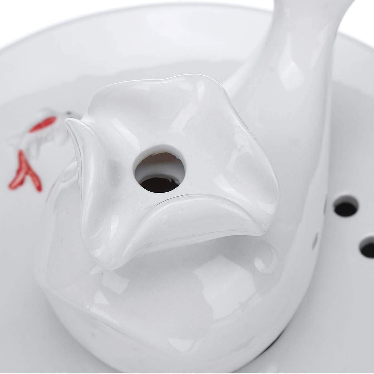 Fountain Automatic Ceramic Cat Water Fountain, Pet Water Dispenser, Flower Style Dog Drinking Fountain with Filter, Automatic Drinking Bowls Super Quiet Pet Supplies Pet Water Dispenser