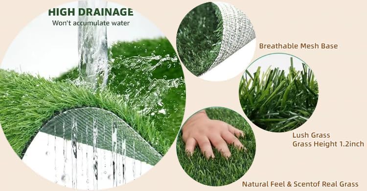 Large Dog Grass Pad with Tray, 34x22 Inch Puppy Potty Training System with Artificial Grass & Pheromone Pee Pad, Non-Slip Silicone Base for Easy-Clean Indoor Outdoor Use
