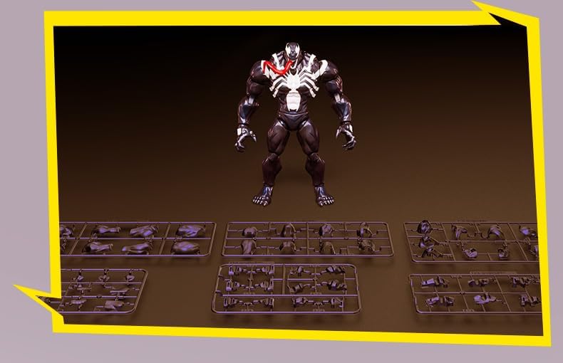 BLOKEES Marvel Rivals Venom Action Figure, 185 Pieces Model Kit, 6 Inch, 90 Points of Articulation, Ages 14+