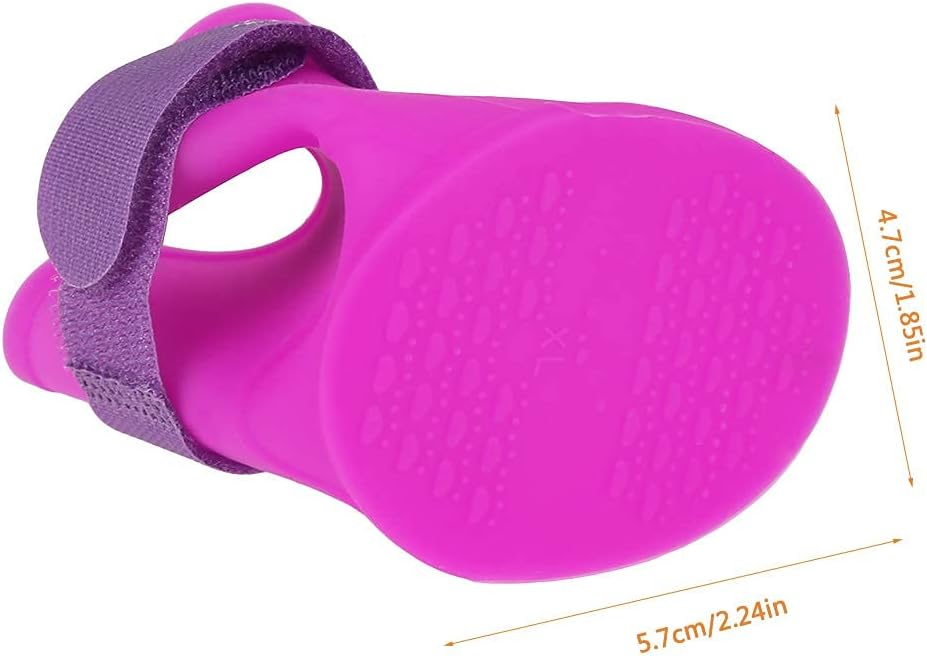 Anti-Slip Silicone Dog Rain Boots, Non-Slip Rubber Galoshes 4pcs L-Size for Outdoor Protection