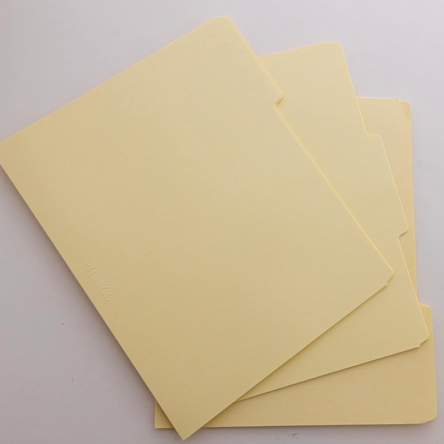BAZIC Manila File Folder 1/3 Cut Letter Size, Left Right Center Tabs Positions, for Organizing Filing Document Storage, Total 6-Count