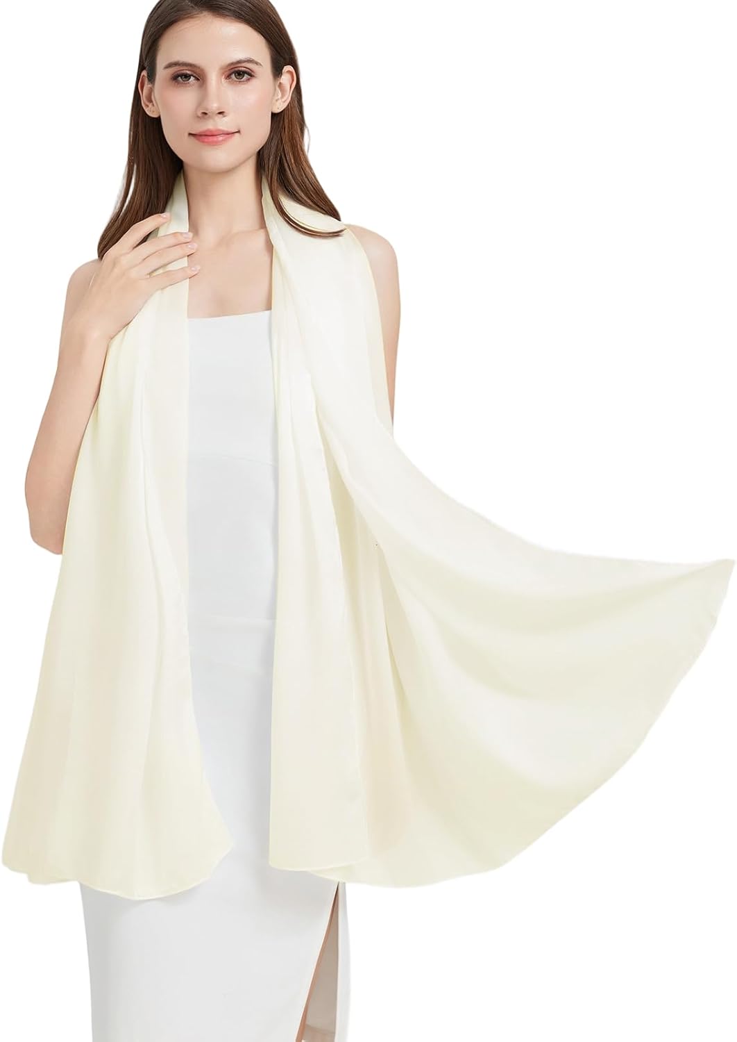 100% Mulberry Silk Scarf-Long Large Silk Neck Scarf Hijab Shawl for Women Travel Wrap