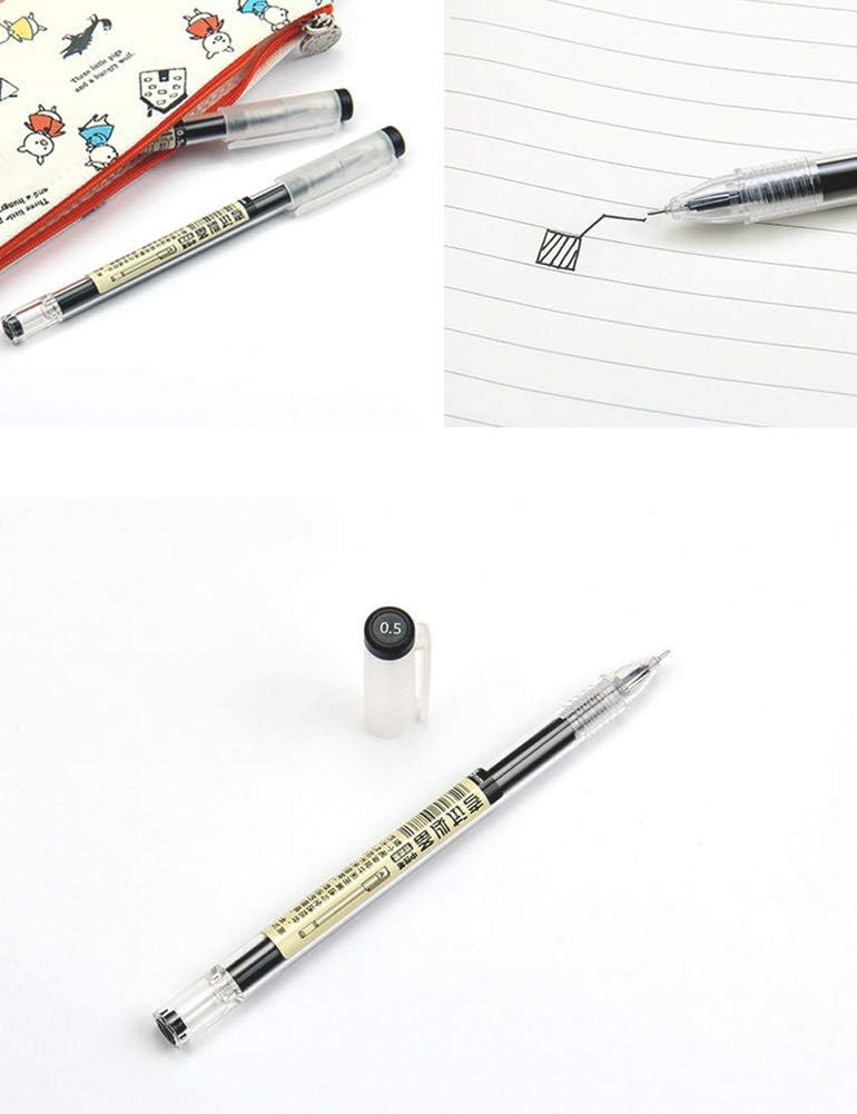 sencoo 12 pack Black Gel Ink Pen Extra Fine Point Pens Ballpoint pen 0.35mm Black Office School Stationery Students Pens