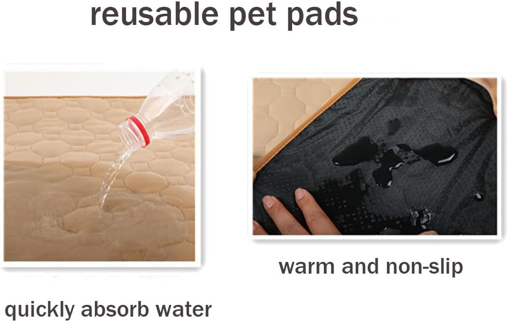 Washable Pee Pads for Dogs, Reusable Super Absorbent Potty Pads, Non-Slip and Leak-Proof Puppy Pads for Whelping, Portable Washable for Puppy