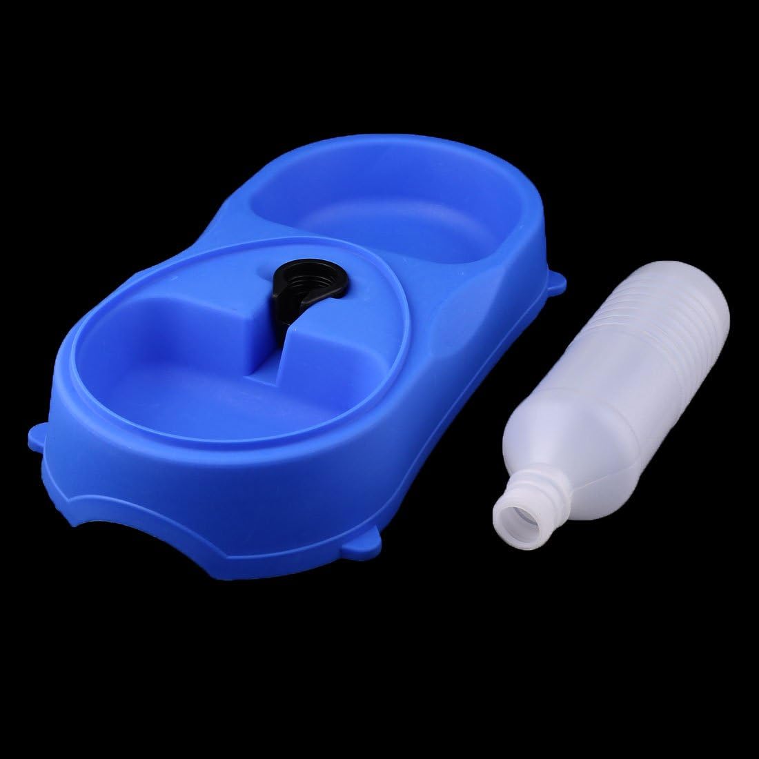 Plastic Puppy Dog Cat Pet Water Drinking Fountain Food Feeder Bowl Blue (id: 3aa 12c ed5 bd0 833