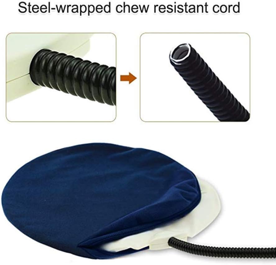 Pet Heating Pad, Dog Cat Electric Heat Pad,Waterproof Adjustable Warming Mat with Chew Resistant Steel Cord, Soft Removable Cover (3030CM),Blue