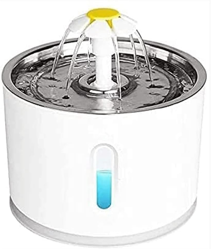Cat Water Fountain Automatic Pet Water Fountain Dog Cat Water Dispenser Pet Flower Drinking Fountains 2.4L Indoor Pet Water Fountain