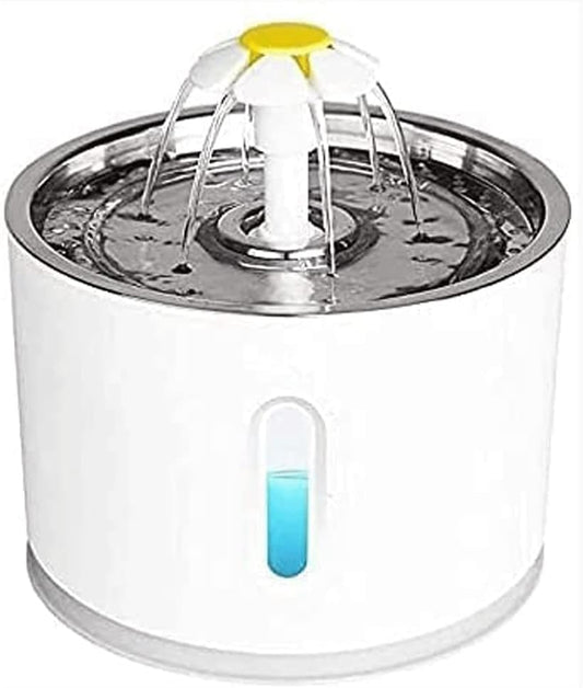Cat Water Fountain Automatic Pet Water Fountain Dog Cat Water Dispenser Pet Flower Drinking Fountains 2.4L Indoor Pet Water Fountain
