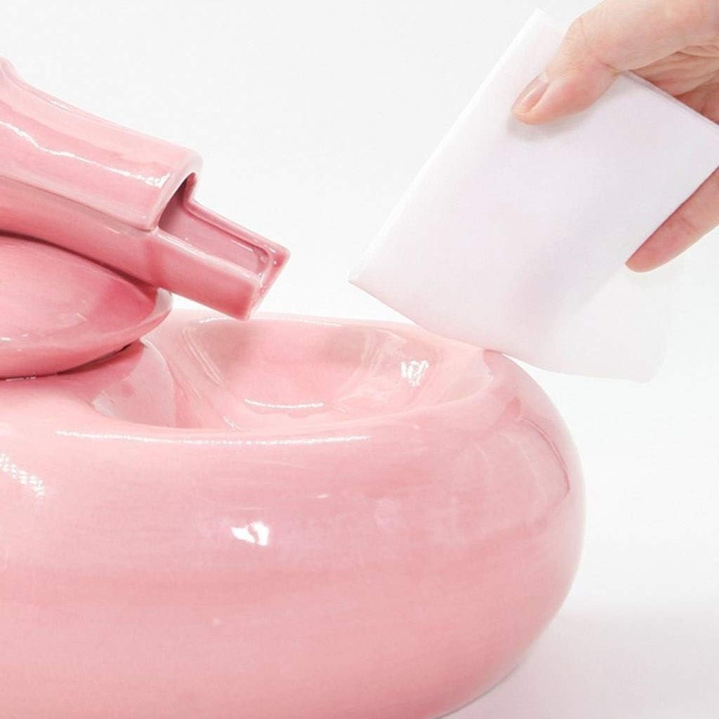Pet Cat and Dog Drinking Fountains Intelligent Circulating Water Bowl Ceramic Anti-Dry Burning Pet Water Dispenser Ultra-Quiet Water Pump (Color : Brown) (Pink)