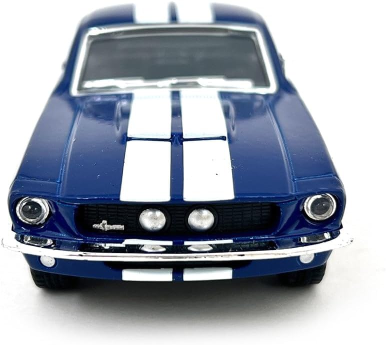 KiNSMART - 1967 Ford Shelby Mustang GT500 1:38 Scale 5" Die Cast Metal Model Toy Muscle Car (Blue)