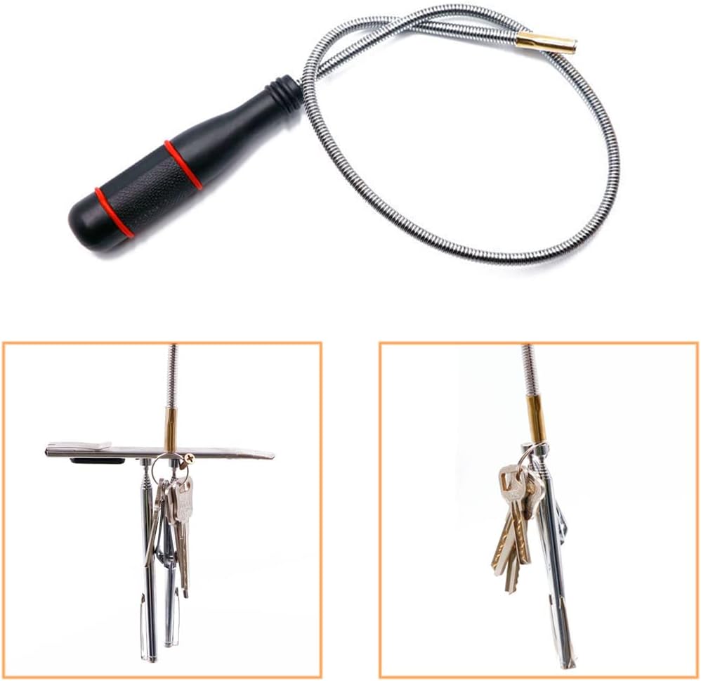 3 Pack Telescoping Magnet Pick-up Tool Set - Retrieving Telescoping Magnet Pickup Tools，Extendable Magnetic Pick Up Tools，Bendable Spring Magnet Stick