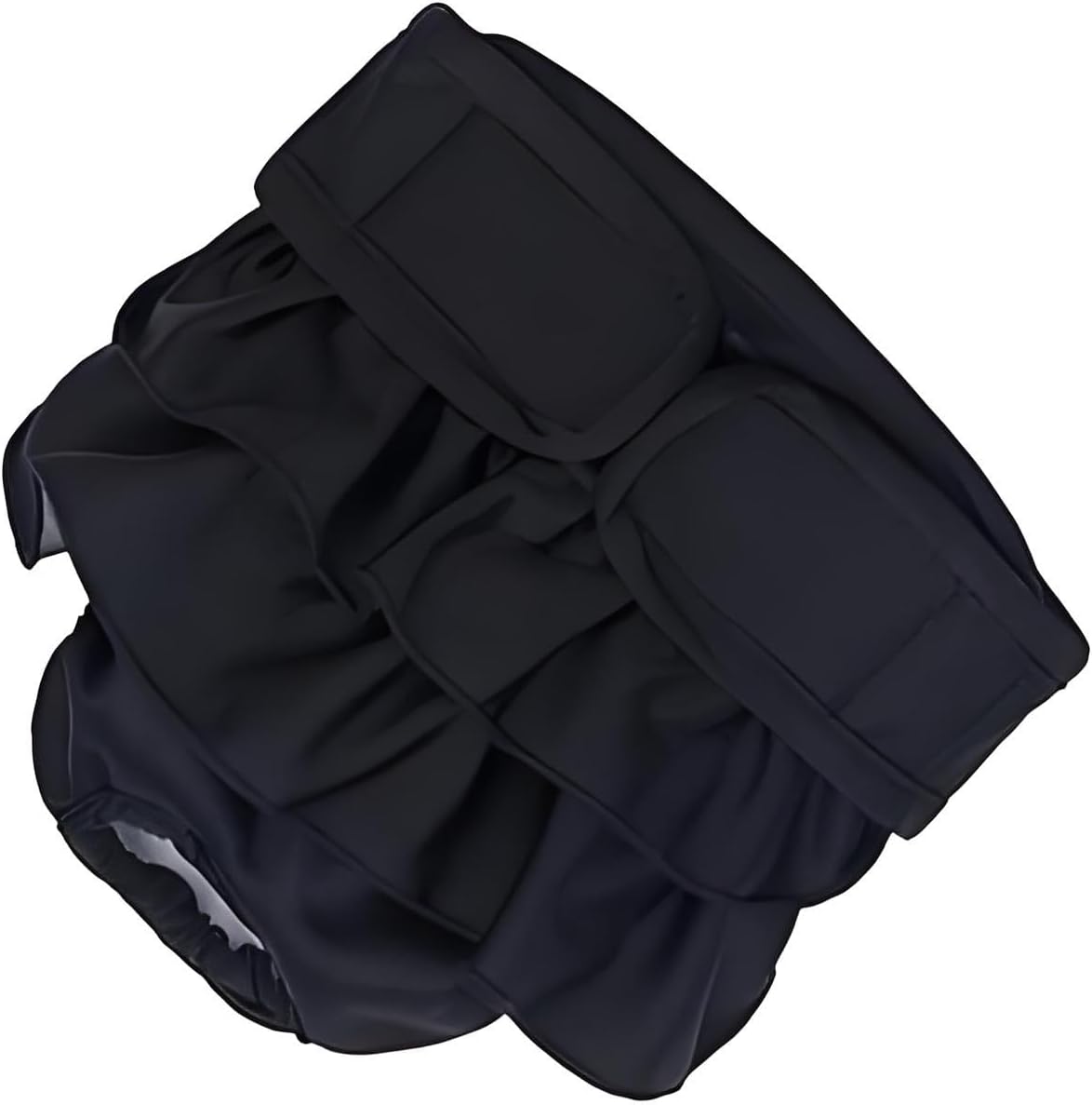 Reusable Female Dog Diapers with Skirt – Washable Pet Diaper Pants with Adjustable Straps, Leak-Proof Training Underwear for Dogs in Heat-3pcs(Dark Hemline,XS)
