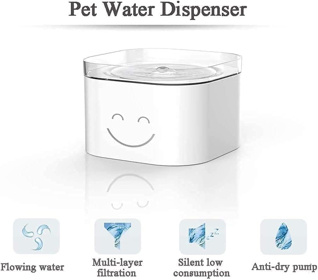 Pet Fountain 2L Cat Water Fountain Dog Water Dispenser with Smart Pump for Cats Dogs Multiple Pets Automatic Pet Water Dispenser