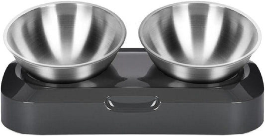 Dog Cat Bowls with Raised Stand Pet Food Water Feeder 15° Tilted Platform Non-slip Puppy Kitten Drinking Dispenser pet rubber dog toy dog fetching toy interactive outdoor dog flight flying saucer 18