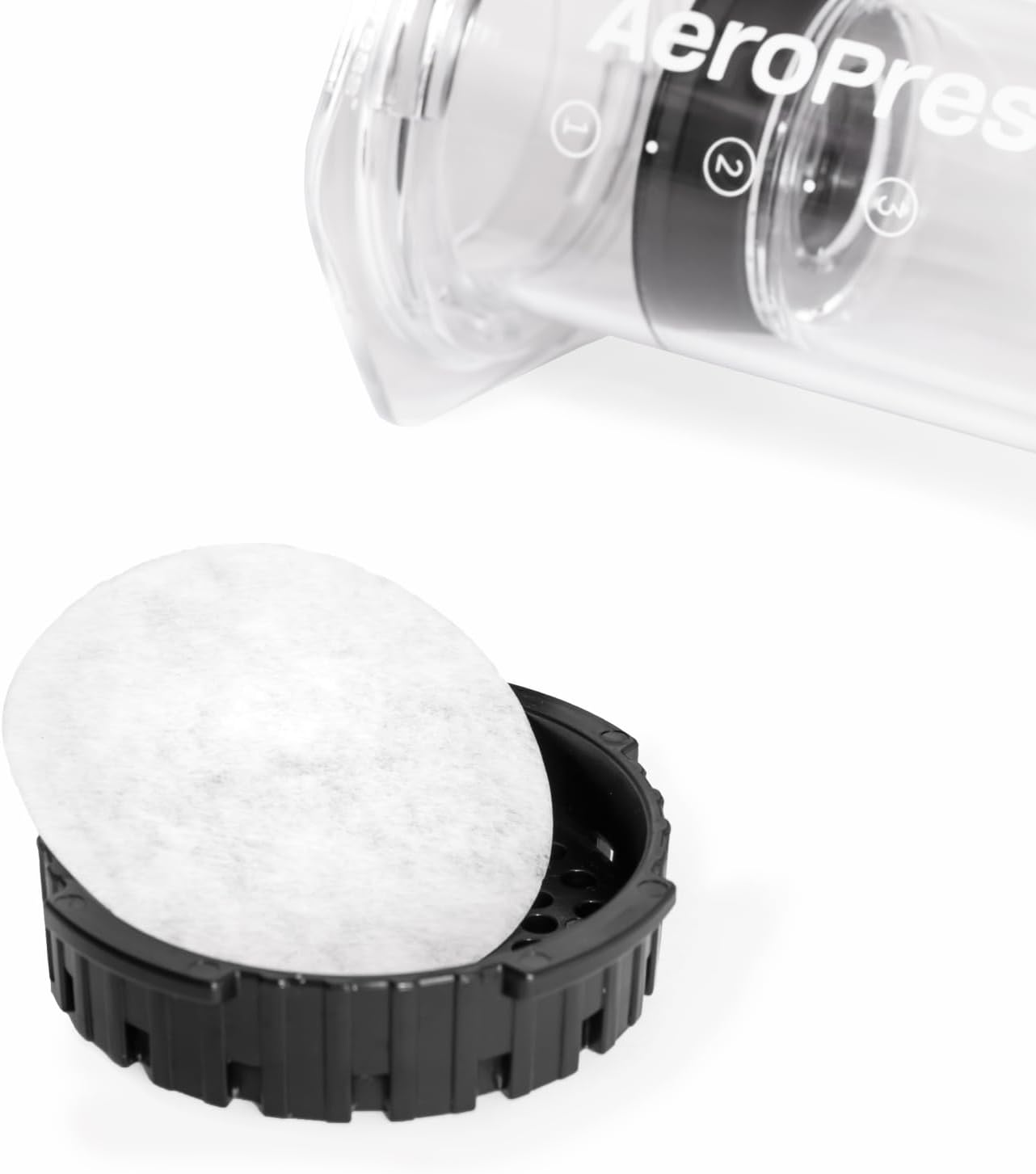 AeroPress Coffee Maker White Paper Micro-Filters, Compostable Coffee Filters Made From White, Chlorine-Free Paper, Fits Standard Size AeroPress Manual Coffee Makers, 350 Count