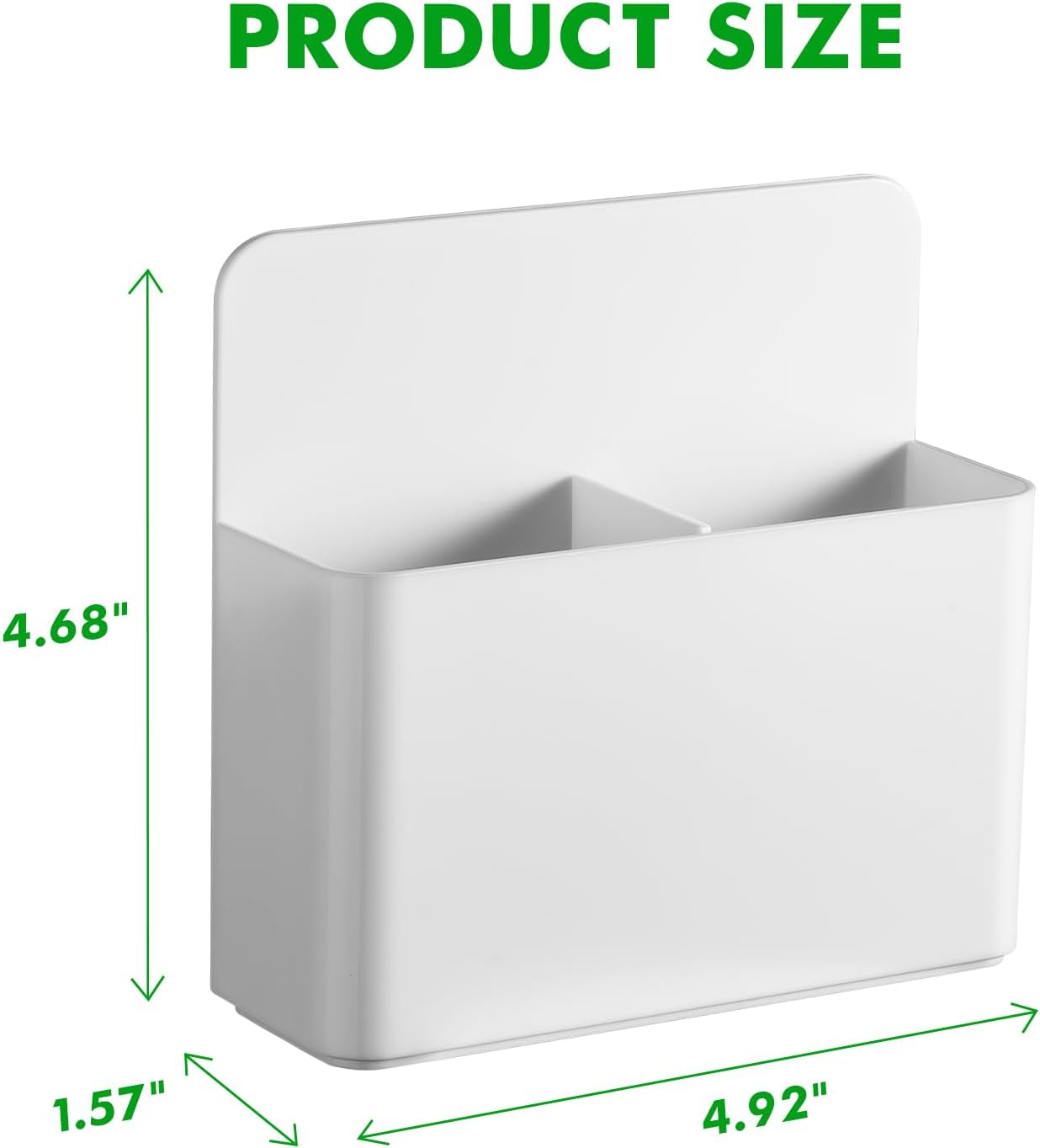 2 Pcs Magnetic Dry Erase Marker Holder for Whiteboard, Plastic Magnetic Pen Holder for Refrigerator Fridge, Magnet Pencil Cup for School Classroom, Locker Accessories, Pen Cup Organizer-White