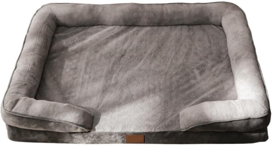Dog Bed Creative Kennel Four Seasons Warm Removable and Washable Mattress Medium and Large Dog Sleeping Pad for Sleeping Pet Bed (Color : Coffee Color, Size : 85 * 60 * 17cm) (Gray 100*80*17cm)