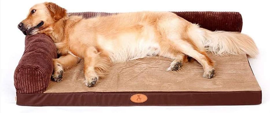 Pet Soothing Bed 2 Pillow Designs Soothing Pet Spine Relaxing Muscles Sponge Dog Pad Non-Slip Detachable Design Dog Sofa (Medium)