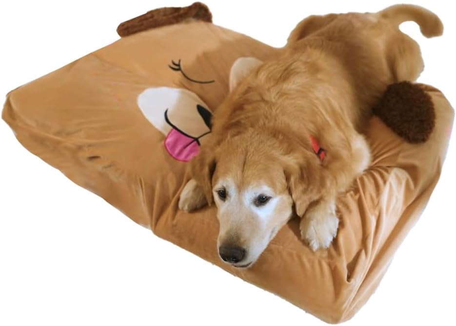 Happy Nappers Pet Bed in A Box Slipcover: Hutch The Gray Dog - XLarge -42x28 Character Bed Case, Stuff & Fill with Your Scent-Pillows-Clothes
