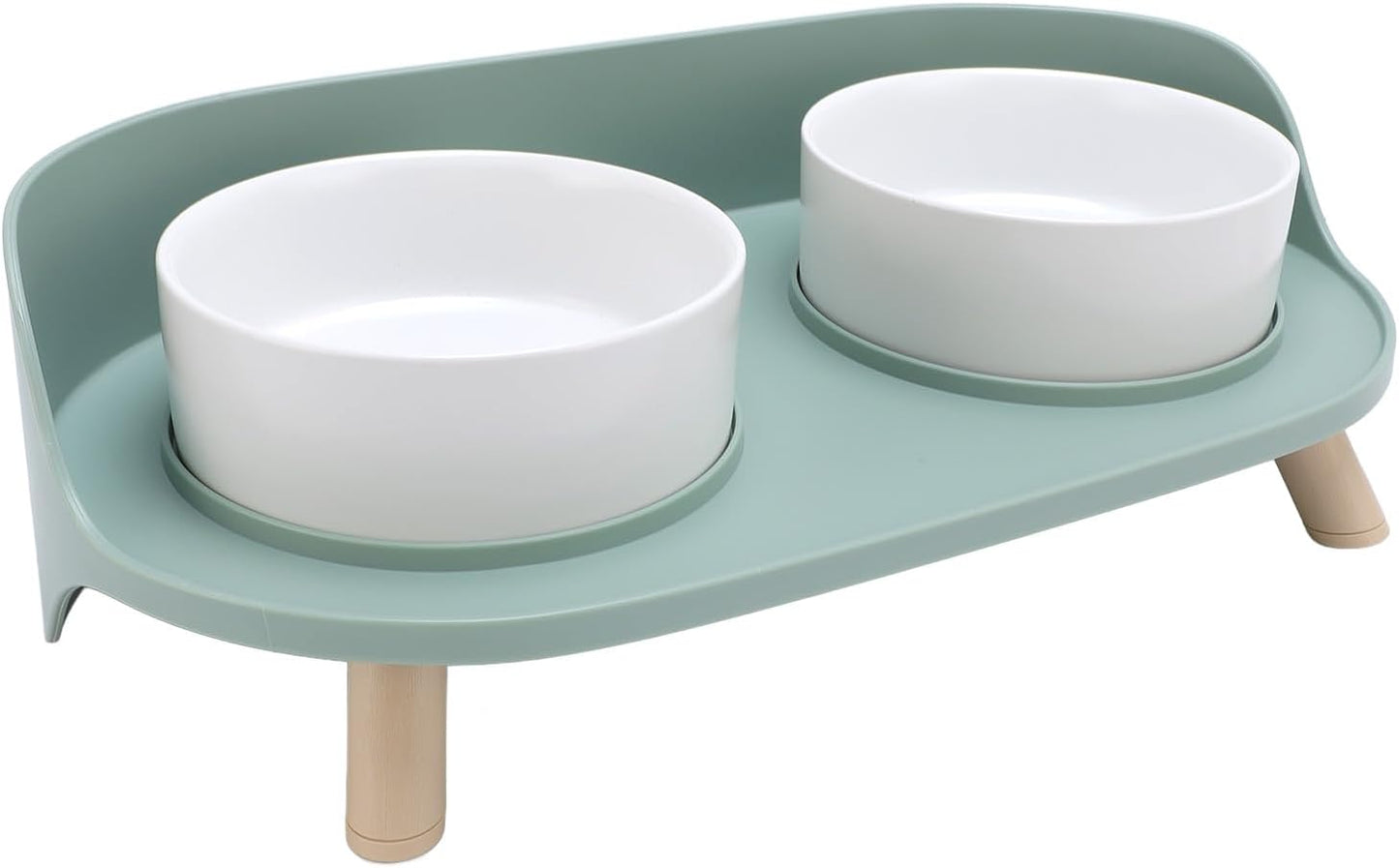 Elevated Cat Food Stand, Cervical Spine Protection Pet Bowls, Splash Proof Modern Dog Bowls, Raised Cat Food and Water Bowl Set