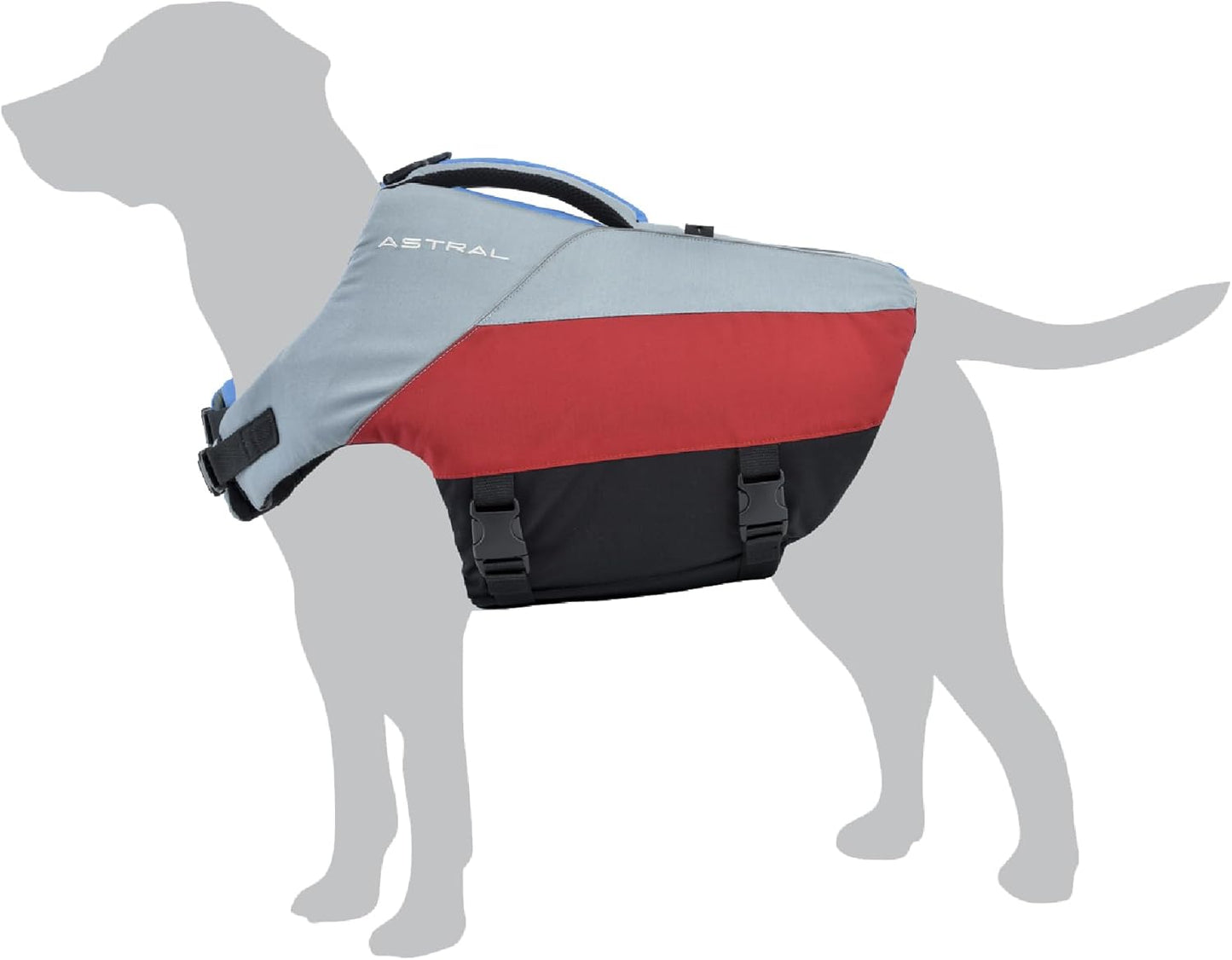 Astral BirdDog Canine Life Jacket - Durable, High-Buoyancy Dog Life Vest for Swimming & Boating - Hound Gray - X-Small