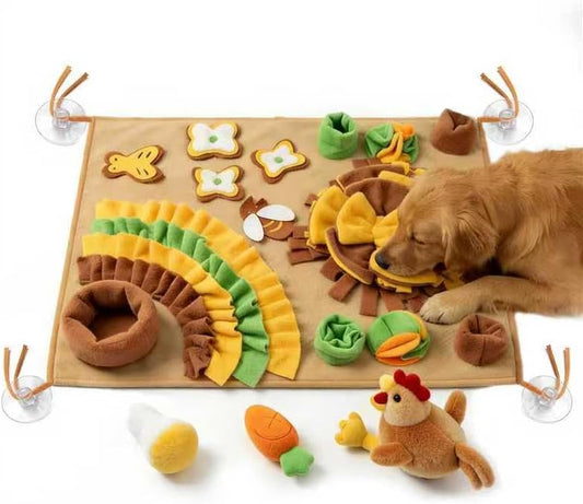 Sniffing Mat for Dogs,Pet Snuffle Mat,Nosework Feeding Mat Slow Feeder,Educational Food Storage Toys,Puppy Interactive Puzzle Food Mat,Food Storage Mat for Self-Entertainment,Easy to Clean, Durable