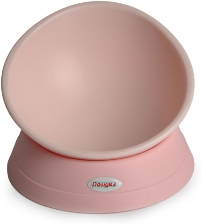 Dual Purpose Slanted Dog Cat Food Bowl Cat Dish Dog Bowl Pet Sterile Tableware Pet Feeding Watering Supplies (Light Pink)