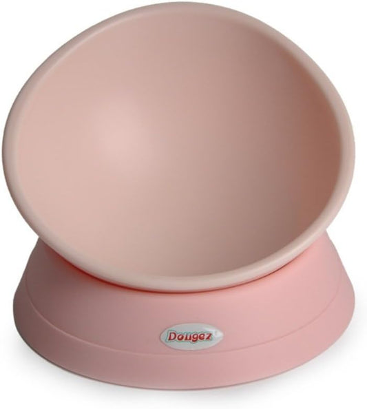 Dual Purpose Slanted Dog Cat Food Bowl Cat Dish Dog Bowl Pet Sterile Tableware Pet Feeding Watering Supplies (Light Pink)