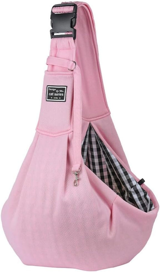 Small Dog Sling Carrier, Adjustable Dog Carrier Sling Hand-Free Puppy Carriers for 14.3lbs Small Dogs and Cats Outdoor