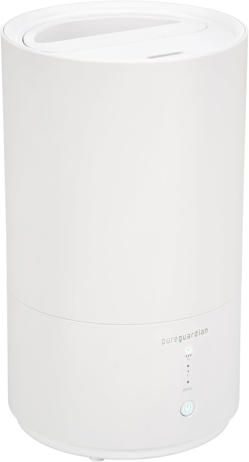 PureGuardian 30-Hour 0.80 Gal. Top Fill Cool Mist Ultrasonic Humidifier for Home with Aromatherapy Tray, Covers 320 Sq. Ft, White, H950AR