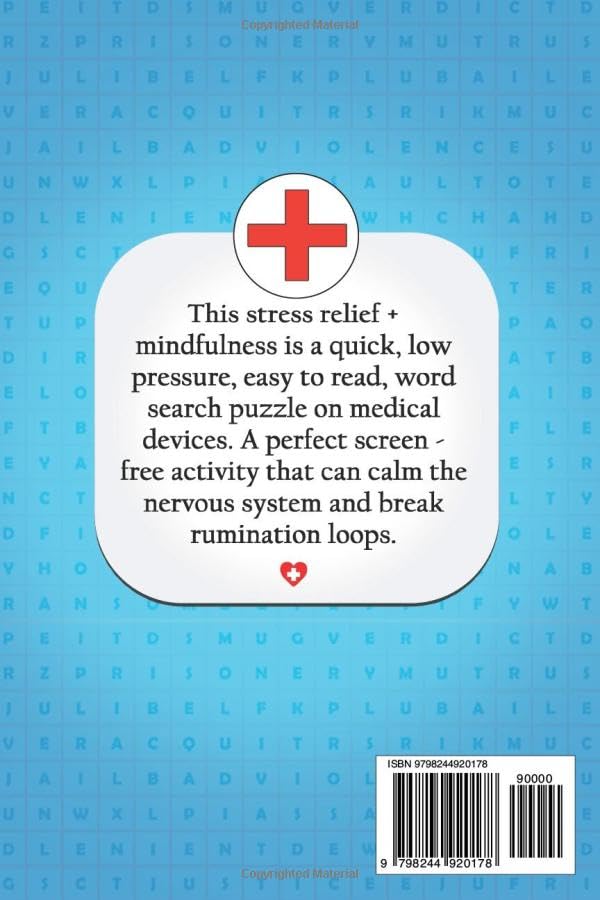 Medical Devices Word Search Puzzle Book: Word Search With 55 puzzles about Medical Devices, Laboratory, Medicine, Healthcare|6 x 9 inches ,110 ... for Study Breaks, Brain Dump, Stress Relief