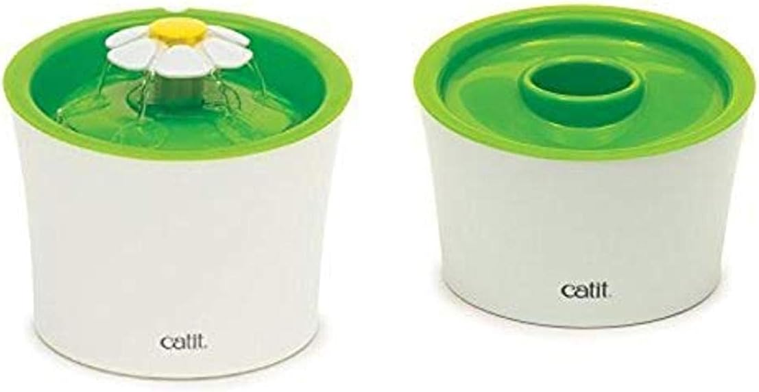 Catit Flower Fountain and Catit Multi Feeder Bundle