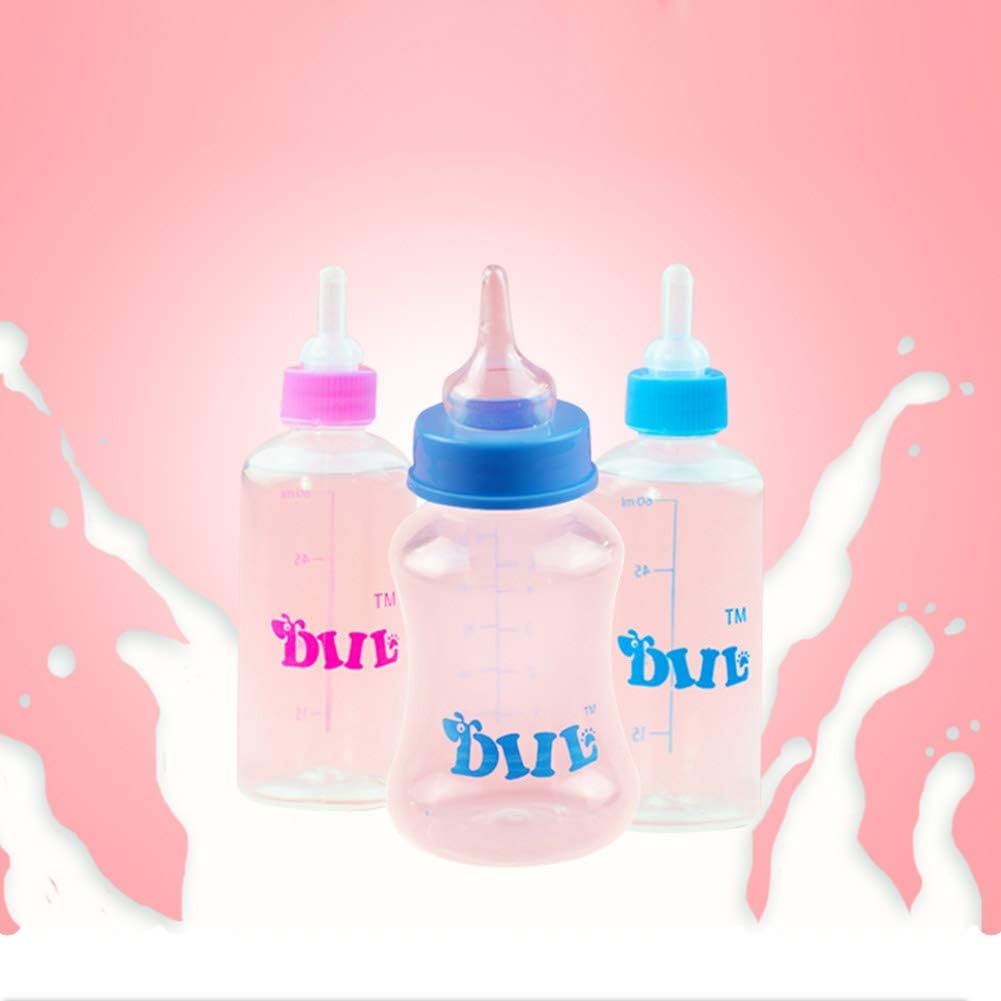 OMEM Baby Pet Nursing Bottle Replacement Nipple Feeding for Newborn Kitten Puppy Small Animals 60ml/120ml (Large)