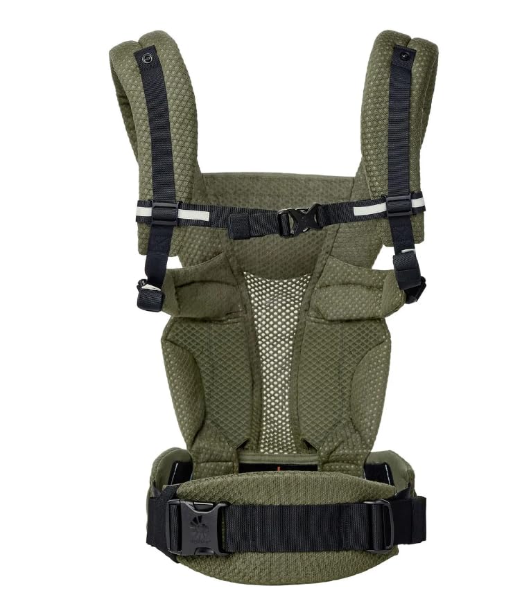 Ergobaby All Carry Positions Breathable Mesh Baby Carrier with Enhanced Lumbar Support & Airflow (7-45 Lb), Omni Breeze, Olive Green