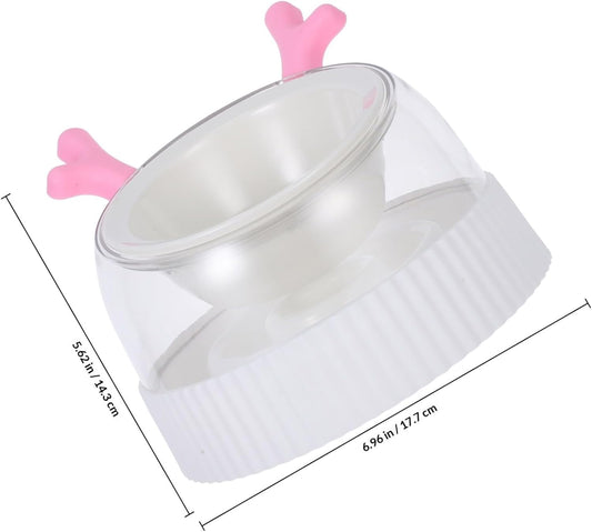 Milisten Slow Feeder Dog Bowl and Raised Pet Water Dispenser with Stand Anti-Spill Slow Feeding Bowl for Small Dogs and Cats for Indoor Use