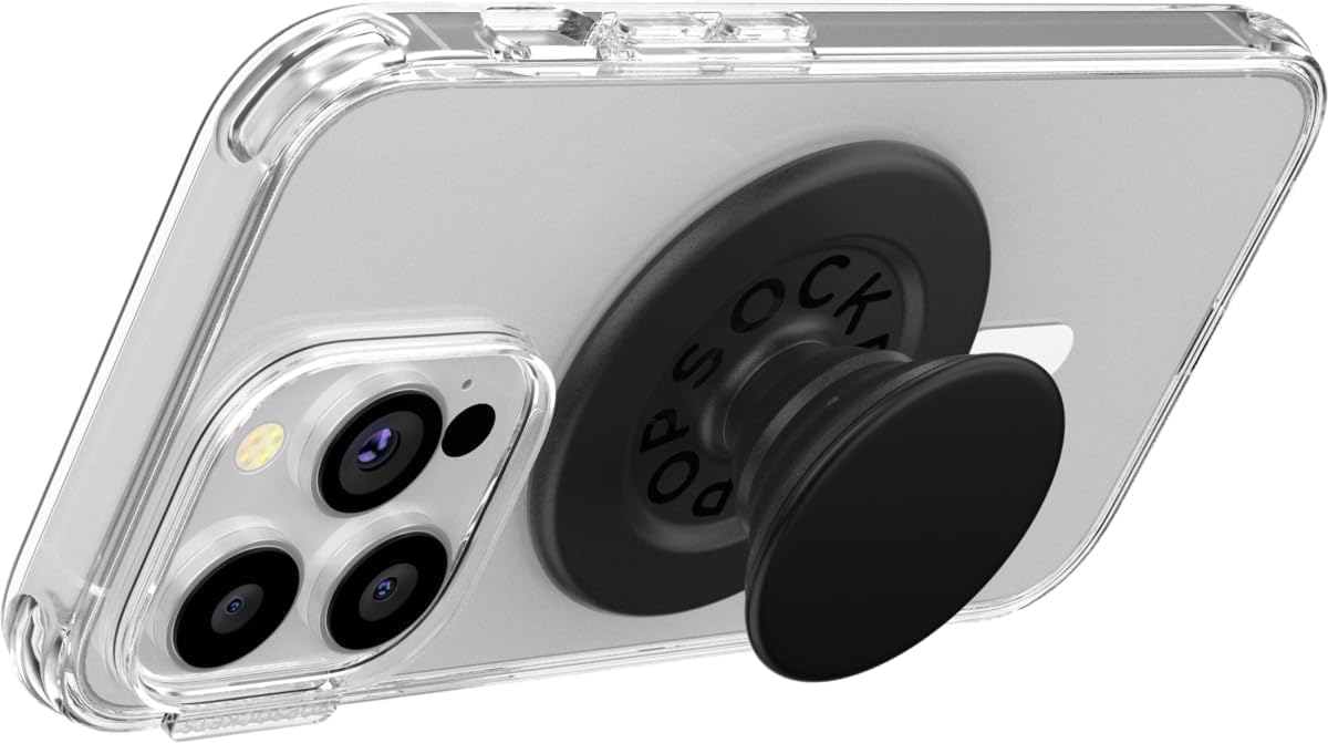 PopSockets Phone Grip for MagSafe, Magnetic Holder, Phone Stand, Black - Black