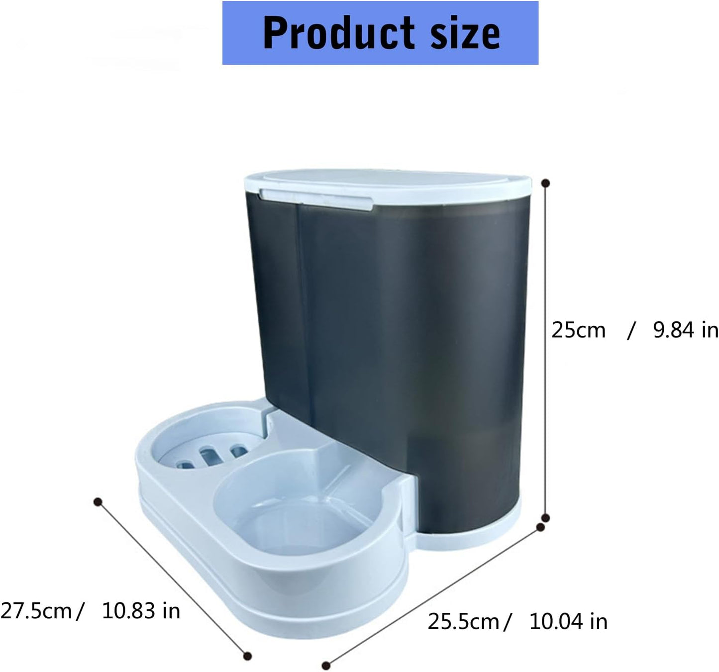 Dog Feeding Double Bowl Automatic Cats Food Container Water Dispenser for Cats Dog Food Feeding Bowl Pet Watering Supply Large Capacity Pet Feeders