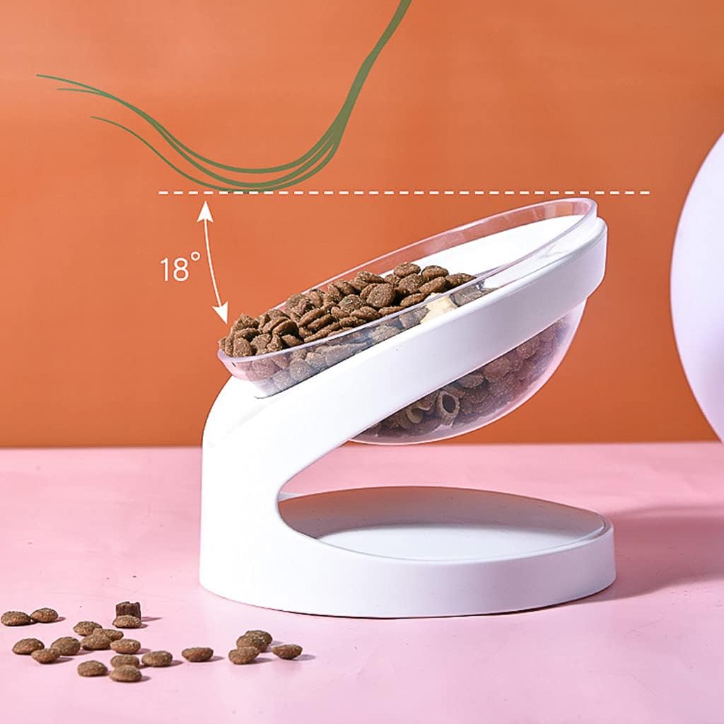Elevated for Bowls Small Dog 18° Tilted Raised Food Feeding Dish Solid Stand Feeder Set for Cats and Puppy Elevated Pet Feeding Station