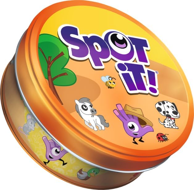 Asmodee Spot It! Super Pack Kids (2024 Refresh) Eco Big Box - Includes Animals and 1,2,3 Editions, Family Card Game Bundle for Quick Reflexes! Ages 6+, 2-8 Players, 10 Minute Playtime
