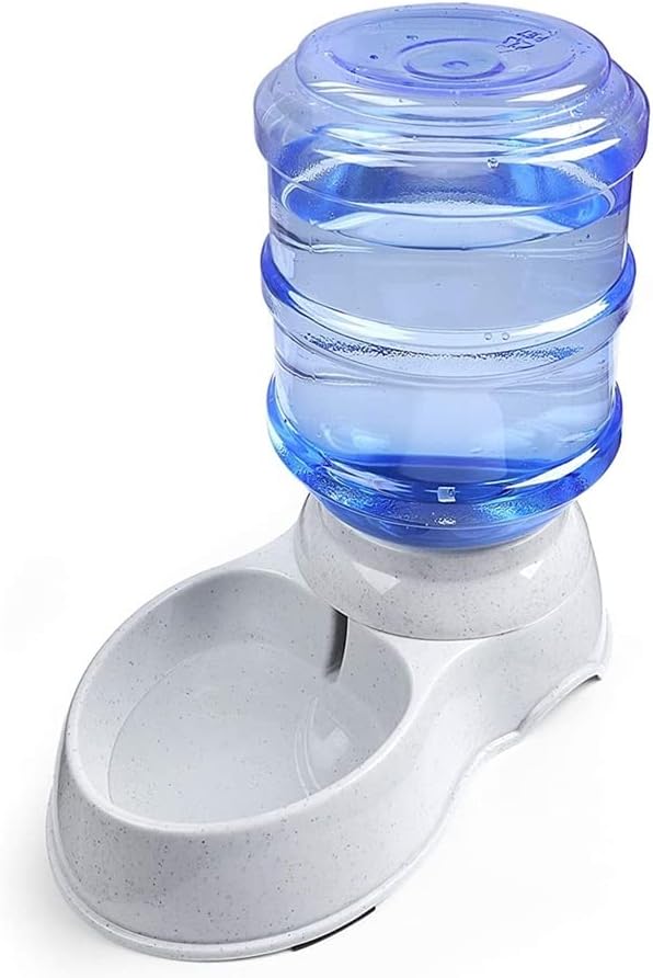 Fountain Pet Water Dispenser Station Replenish Pet Waterer for Dog Cat Animal Automatic Gravity Water Drinking Fountain Bottle Bowl Dish Stand Pet Water Dispenser