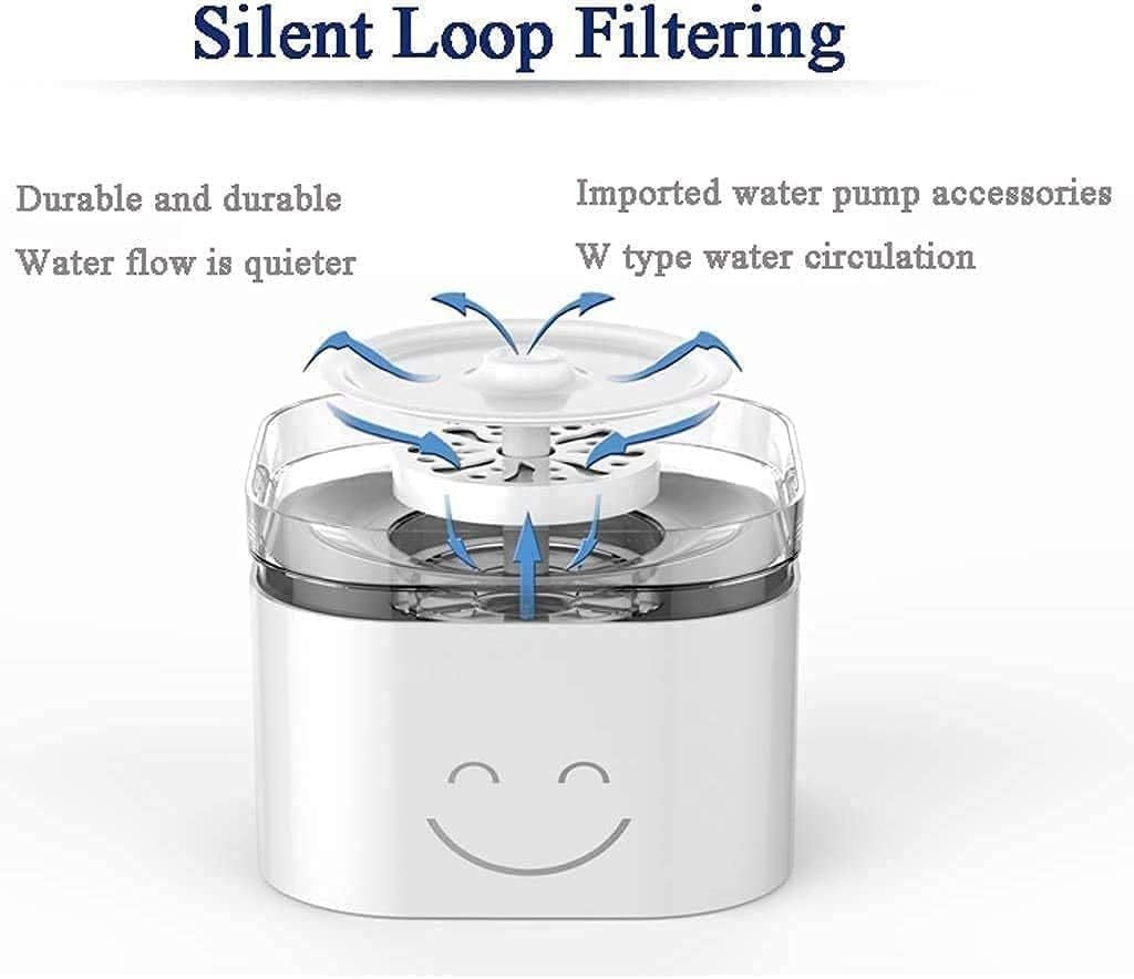 Pet Fountain 2L Cat Water Fountain Dog Water Dispenser with Smart Pump for Cats Dogs Multiple Pets Automatic Pet Water Dispenser