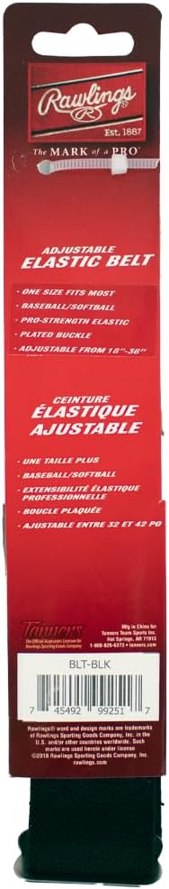 Rawlings | Elastic Game Day Belt | Baseball/Softball | Adult/Youth | Multiple Colors