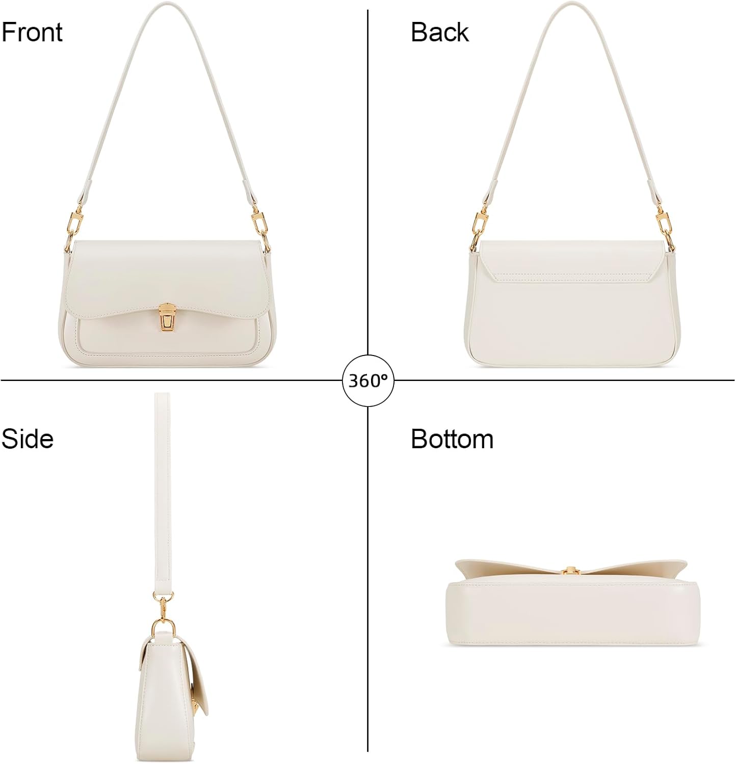 KKXIU Small Shoulder Bag for Women Cute Purses Mini Hobo Handbag Trendy Clutch Purse